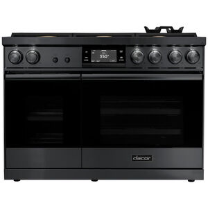 Dacor 48 in. 6.6 cu. ft. Smart Convection Double Oven Freestanding Dual Fuel Range with 6 Sealed Burners - Graphite Stainless, , hires