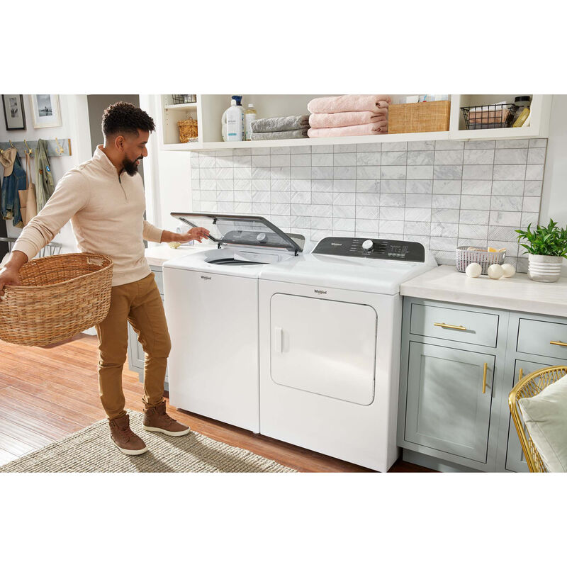 Whirlpool 27 in. 5.3 cu. ft. Top Load Washer with 2-in-1 Removable Agitator - White, White, hires