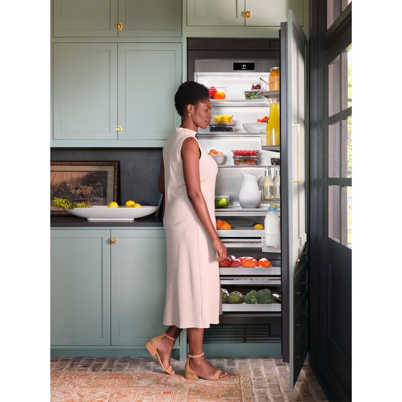 Signature Kitchen Suite 30 in. 17.8 cu. ft. Built-in Smart Triple-Drawers Upright Freezer with Ice-Maker & Adjustable Shelves - Custom Panel Ready, , hires