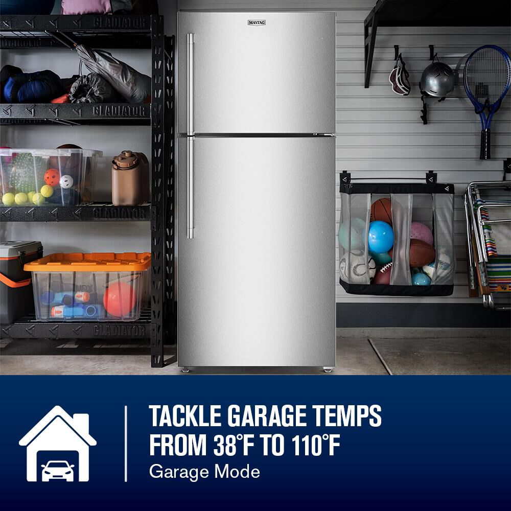 Maytag 33 in. 21.3 cu. ft. Garage-Ready Top Freezer Refrigerator