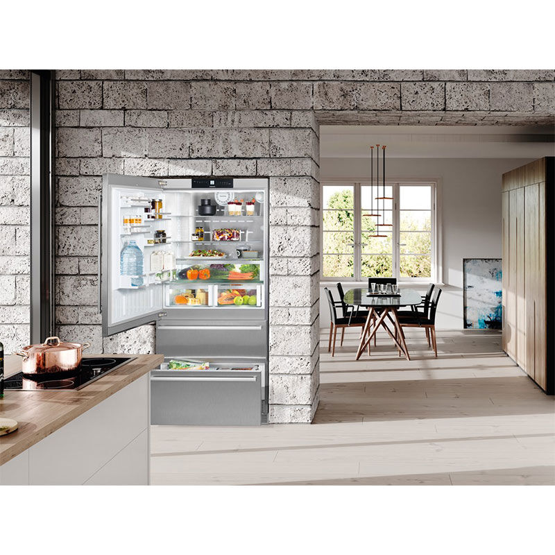 Liebherr 36 in. 19.5 cu. ft. Counter Depth Bottom Freezer Refrigerator - Stainless Steel, , hires