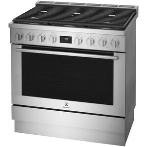 Electrolux 36 in. 4.4 cu. ft. Convection Oven Freestanding Dual Fuel Range with 6 Sealed Burners - Stainless Steel, , hires