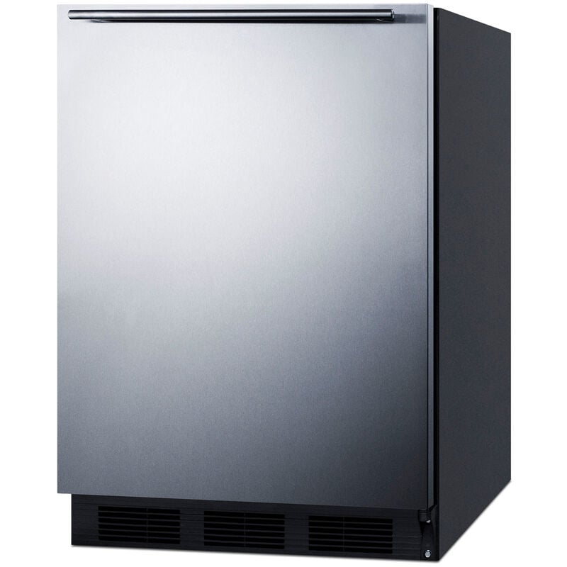 Summit 24 in. 5.5 cu. ft. Left-Hinged Undercounter Refrigerator with Horizontal Handle - Stainless Steel, , hires