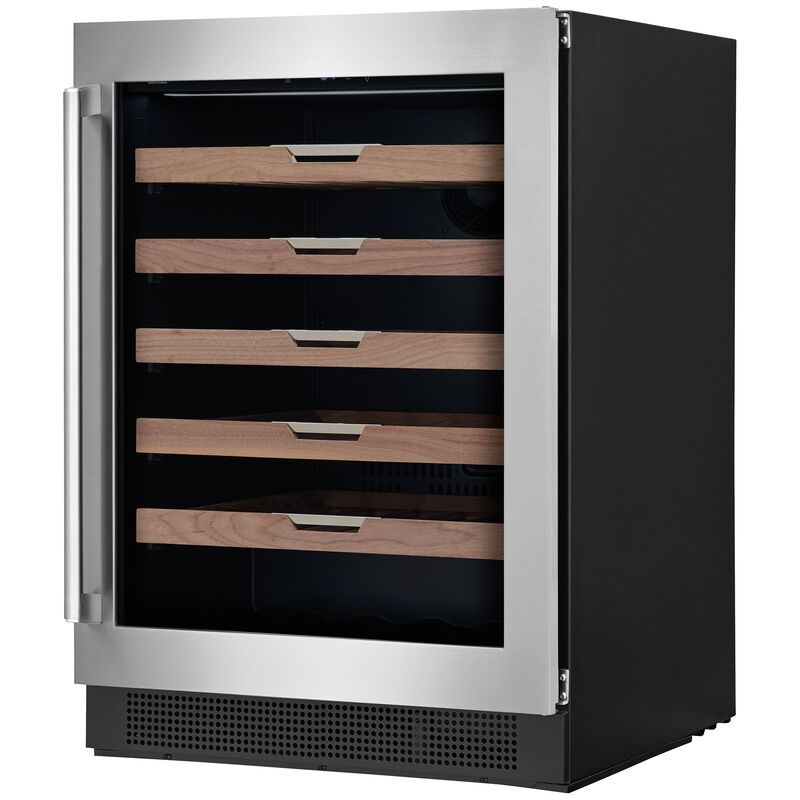 Electrolux 24 in. Freestanding Wine Cooler with Wood Racks, Single Temperature Zone & 41 Bottle Capacity - Stainless Steel, , hires