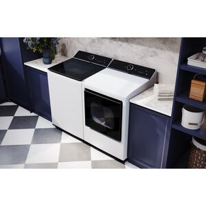 LG 27 in. 7.3 cu. ft. Smart Electric Dryer with EasyLoad Door, AI Sensor Dry, TurboSteam Technology, Sanitize & Steam Cycle - Alpine White, Alpine White, hires