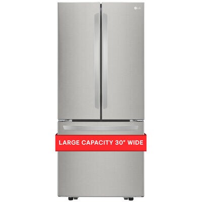 LG 30 in. 21.8 cu. ft. French Door Refrigerator with Ice Maker - Stainless Steel | LFCS22520S