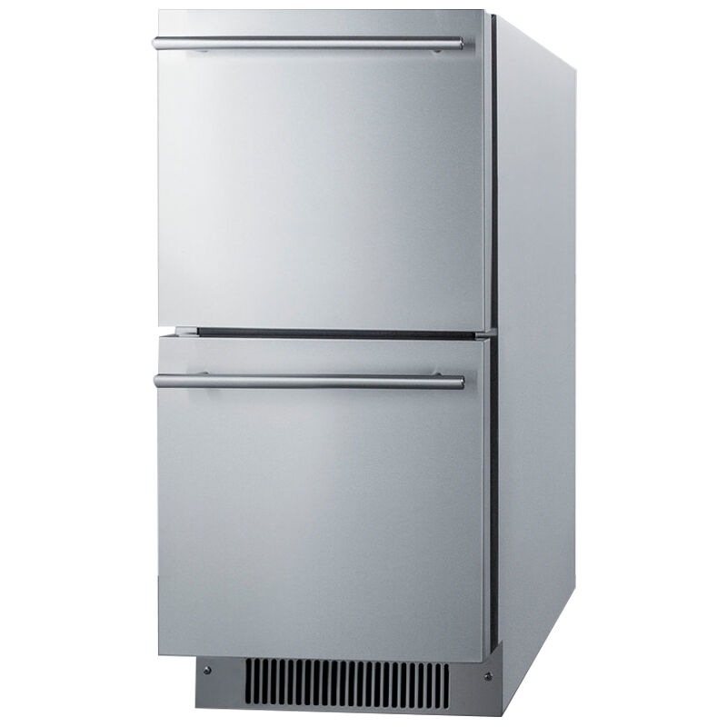 Summit 15 in. 2.8 cu. ft. Outdoor Refrigerator Drawer - Stainless Steel/Panel Ready, , hires