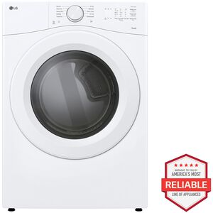 LG 27 in. 7.4 cu. ft. Smart Stackable Electric Dryer with Sensor Dry & AI Dry - White, , hires