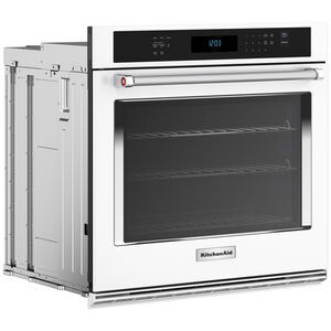 KitchenAid 30 in. 5.0 cu. ft. Electric Smart Wall Oven with True European Convection & Self Clean - White, White, hires