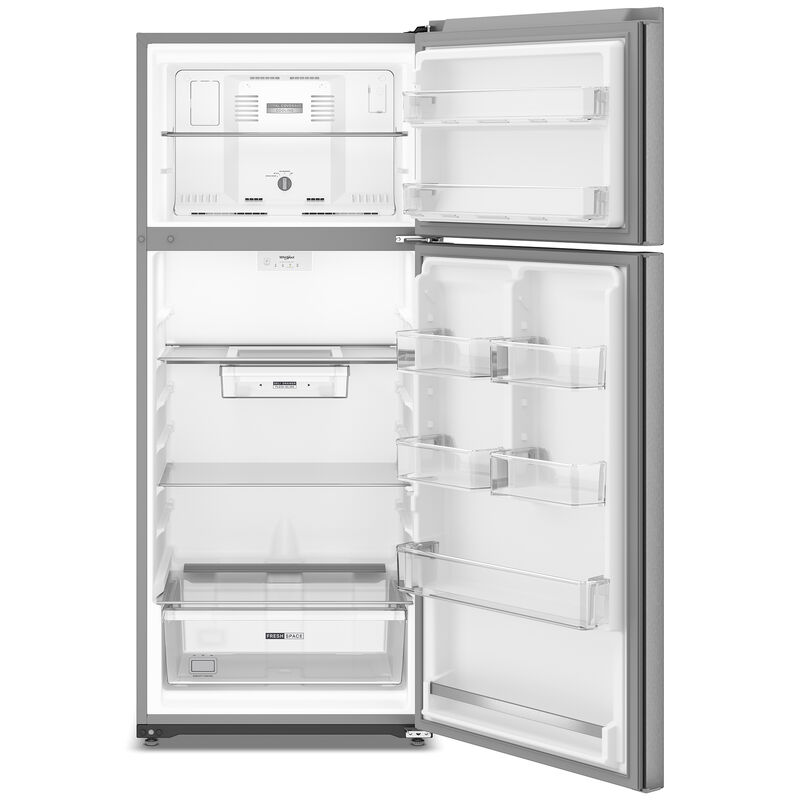 Whirlpool 28 in. 17.6 cu. ft. Garage Ready Top Freezer Refrigerator - Fingerprint Resistant Stainless, Fingerprint Resistant Stainless, hires