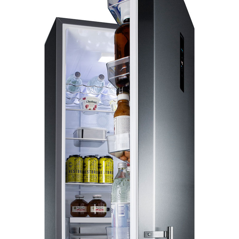 Summit 24 in. 11.7 cu. ft. Counter Depth Bottom Freezer Refrigerator - Stainless Steel, , hires