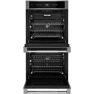 JennAir Rise 27 in. 8.6 cu. ft. Front Control Electric Double Wall Oven with Standard Convection - Stainless Steel, , hires