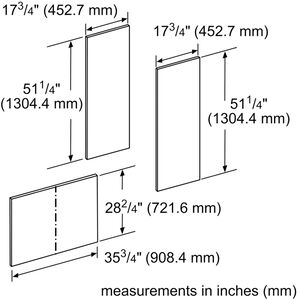 Thermador 36 in. French Door Panel for Refrigerators - Stainless Steel, , hires