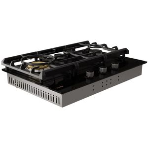Fotile Tri-Ring Series 30 in. 3-Burner Natural Gas Cooktop with Simmer Burner & Power Burner - Black, , hires