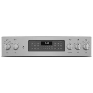 GE 30 in. 6.6 cu. ft. Air Fry Standard Convection Double Oven Electric Range with Smoothtop Burners - Stainless Steel, Stainless Steel, hires