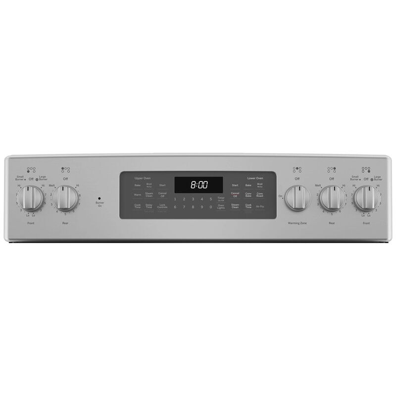 GE 30 in. 6.6 cu. ft. Air Fry Standard Convection Double Oven Electric Range with Smoothtop Burners - Stainless Steel, Stainless Steel, hires