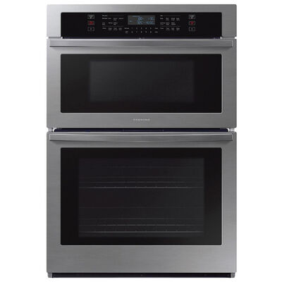 Samsung 30 in. 7 cu. ft. Electric Smart Oven/Microwave Combo Wall Oven With Self Clean - Stainless Steel | NQ70T5511DS