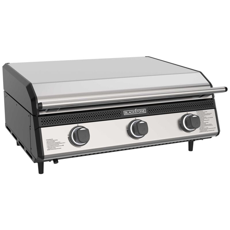 Blackstone 28 in. 3-Burner Built-In Liquid Propane Gas Flat Top Griddle with 590 sq. in. Cooking Surface - Stainless Steel, , hires