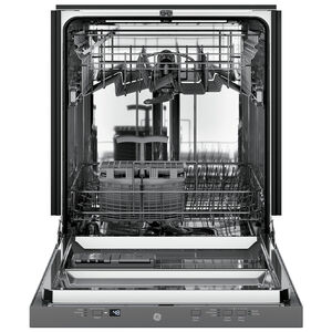 GE 24 in. Built-In Dishwasher with Top Control, 51 dBA Sound Level, 12 Place Settings, 3 Wash Cycles & Sanitize Cycle - Custom Panel Ready, Custom Panel Required, hires