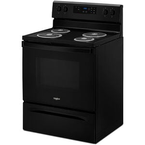 Whirlpool 30 in. 4.8 cu. ft. Electric Range with Coil Burners - Black, Black, hires