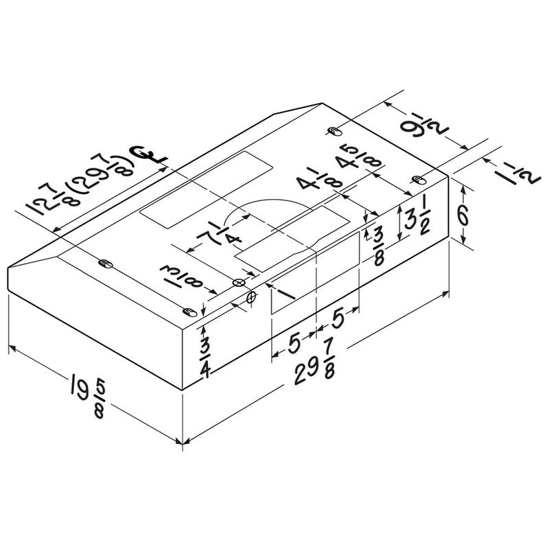 Broan Glacier BCSEK1 Series 30 in. Convertible Standard Style Range Hood with 300 CFM, 2 Fan Speeds & 2 LED Lights - Black, , hires