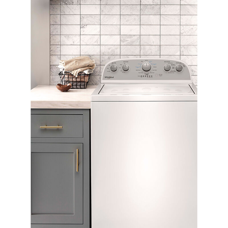 Whirlpool 28 in. 3.8 cu. ft. Top Load Washer with Agitator & Soil Level Selection - White, , hires
