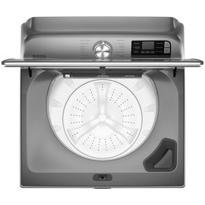 Maytag 27 in. 5.3 cu. ft. Smart Top Load Washer with Extra Power Button & Sanitize with Oxi - Metallic Slate, Metallic Slate, hires