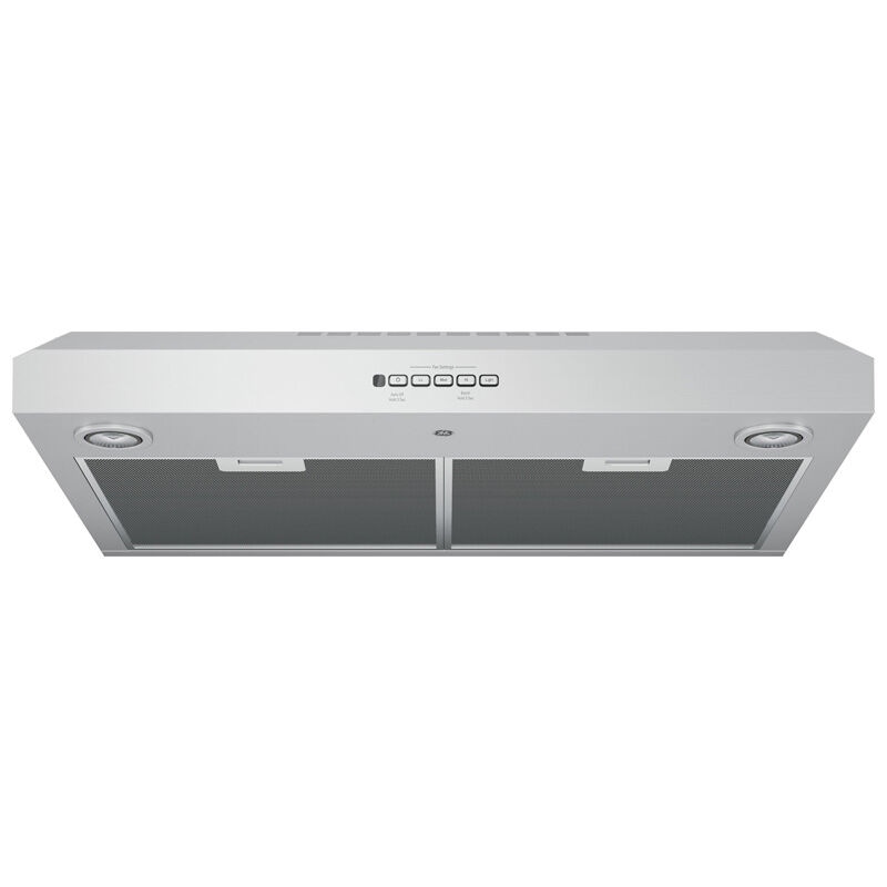 GE 30 in. Convertible Standard Style Range Hood with 310 CFM, 4 Fan Speeds & 2 Halogen Lights - Stainless Steel, , hires