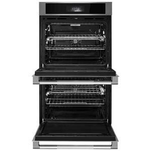 JennAir Rise 30 in. 10.0 cu. ft. Smart Front Control Electric Double Wall Oven with True European Convection & Sensor Cooking - Stainless Steel, , hires