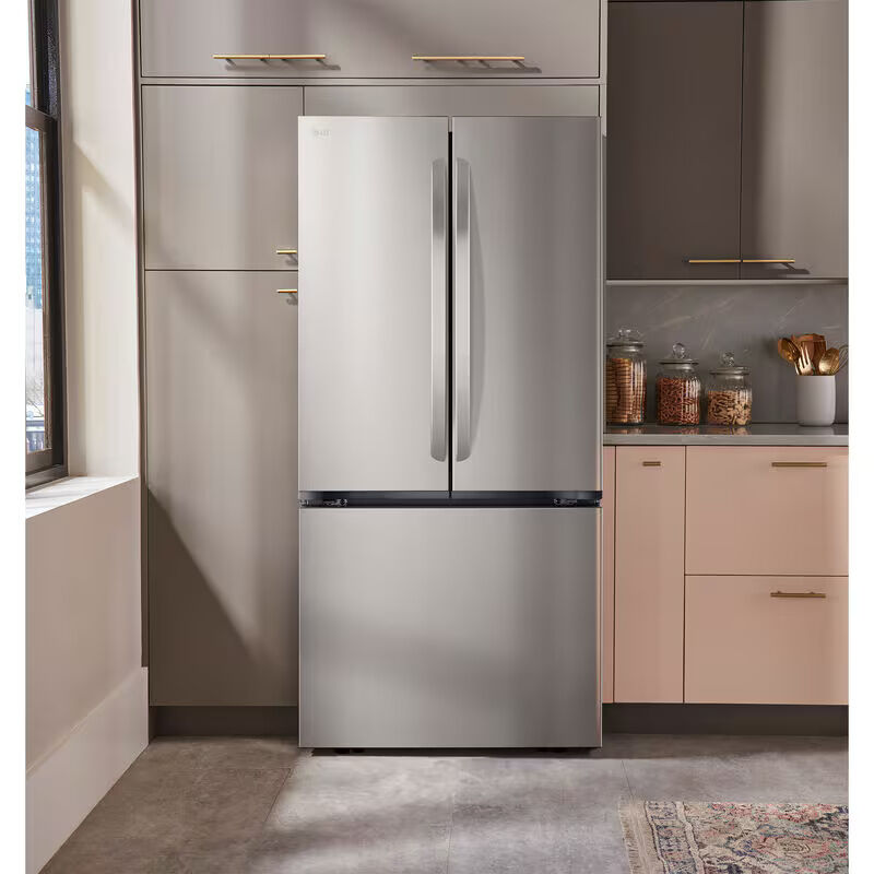 LG 33 in. 20.8 cu. ft. Smart Counter Depth French Door Refrigerator with Ice Maker - PrintProof Stainless Steel, , hires