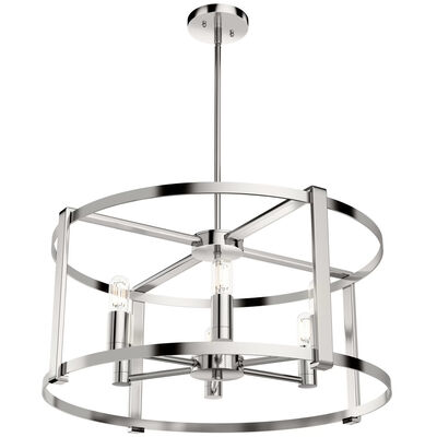 Hunter Astwood 26 in. 6-Light Chandelier - Polished Nickel | 19000