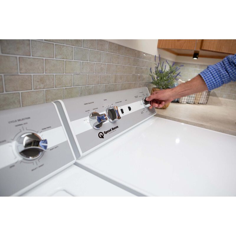 Speed Queen DC5 27 in. 7.0 cu. ft. Gas Dryer with Sanitize Cycle White P.C. Richard & Son