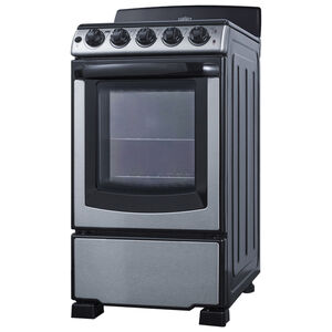 Summit 20 in. 2.3 cu. ft. Electric Range with Coil Burners - Stainless Steel, , hires