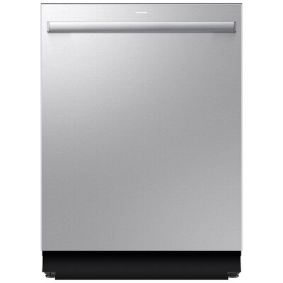 Samsung Bespoke 24 in. Top Control Flush-Mount Smart Dishwasher with 38 dBA Sound Level, 3rd-Rack & Smart Dry with AutoRelease Door Drying - Fingerprint Resistant Stainless Steel | DW90H89TETR