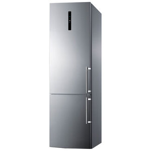 Summit 24 in. 11.7 cu. ft. Counter Depth Left-Hinged Bottom Freezer Refrigerator with Ice Maker - Stainless Steel, , hires