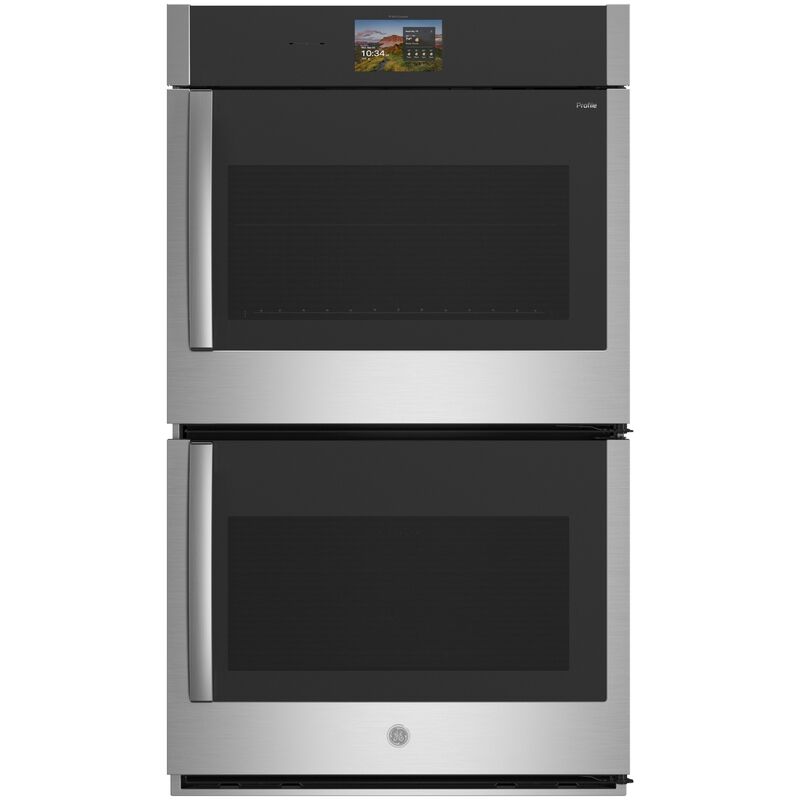 GE Profile 30 in. 10.0 cu. ft. Smart Top Control Electric Double Wall Oven with True European Convection - Stainless Steel, , hires