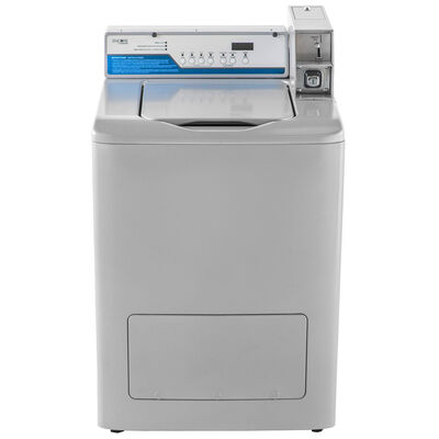Crossover Commercial Laundry 27 in. 2.9 cu. ft. Top Load Washer with Coin Operation & OPL/Card Ready - Silver | WMTW4371M