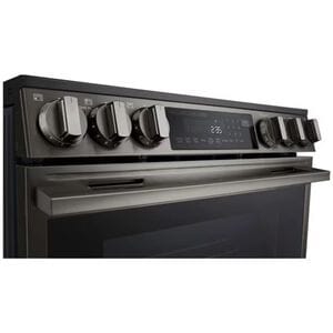 LG 30 in. 6.3 cu.ft. Smart Air-Fry True European Convection Slide-In Electric Range with Radiant Burners - Black Stainless Steel, , hires