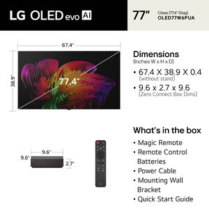 LG - 77" Class W6 Series OLED 4K UHD Smart webOS TV, , hires
