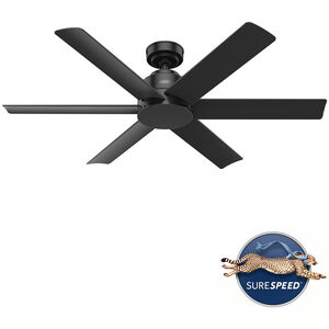 Hunter Kennicott 52 In. Indoor /Outdoor Ceiling Fan with Wall Control - Matte Black, , hires