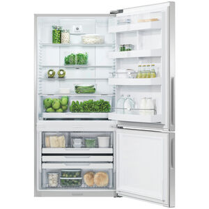 Fisher & Paykel Series 5 31 in. 17.5 cu. ft. Smart Counter Depth Bottom Freezer Refrigerator - Stainless Steel, , hires