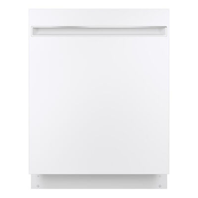 GE 24 in. Built-In Dishwasher with Top Control, 51 dBA Sound Level, 12 Place Settings, 3 Wash Cycles & Sanitize Cycle - White | GDT225SGLWW