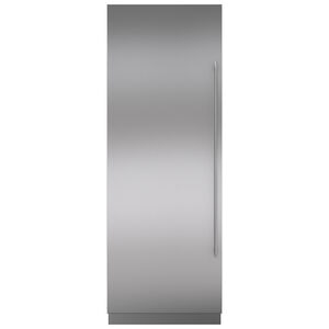 Sub-Zero Refrigerator Door Panel with Tubular Handle, Lock and 4" Toe Kick LH - Stainless Steel, , hires