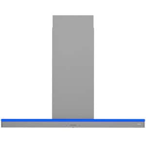 Zephyr Luce Series 42 in. Convertible Chimney Style Range Hood with 600 CFM, 5 Fan Speeds & 4 LED Lights - Stainless Steel, , hires