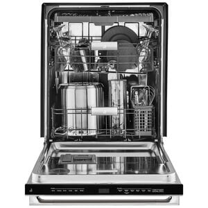 JennAir Noir 24 in. Top Control Dishwasher with 39 dBa Sound Level, 3rd-Rack & Precision Dry Plus Option - Stainless Steel, , hires