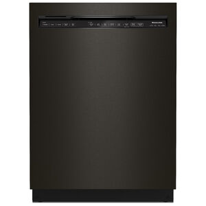 KitchenAid 24 in. Front Control Dishwasher with 44 dBa Sound Level, 3rd-Rack & Pocket - Black Stainless Steel with PrintShield Finish, Black Stainless Steel with PrintShield Finish, hires
