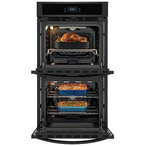 Frigidaire 27 in. 7.6 cu. ft. Top Control Electric Double Wall Oven with Standard Convection - Black, Black, hires