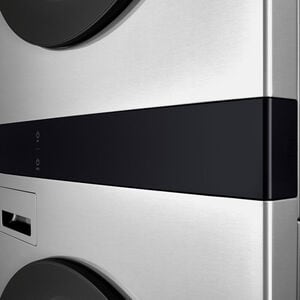 LG 27 in. 5.0 cu. ft. Smart Electric Front Load WashTower with AI Sensor Dry, TurboSteam, Allergiene Cycle, ezDispense, AI DD 2.0 Advanced Washing, Sensor Dry, Sanitize & Steam Cycle - Noble Steel, Noble Steel, hires