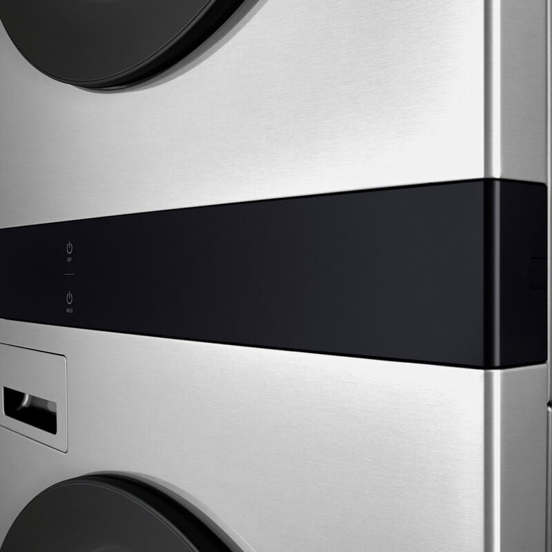 LG 27 in. 5.0 cu. ft. Smart Electric Front Load WashTower with AI Sensor Dry, TurboSteam, Allergiene Cycle, ezDispense, AI DD 2.0 Advanced Washing, Sensor Dry, Sanitize & Steam Cycle - Noble Steel, Noble Steel, hires