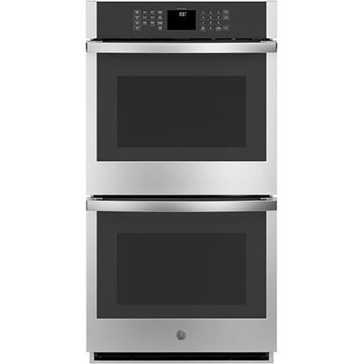 GE 27 in. 8.6 cu. ft. Electric Smart Double Wall Oven With Self Clean - Stainless Steel | JKD3000SNSS
